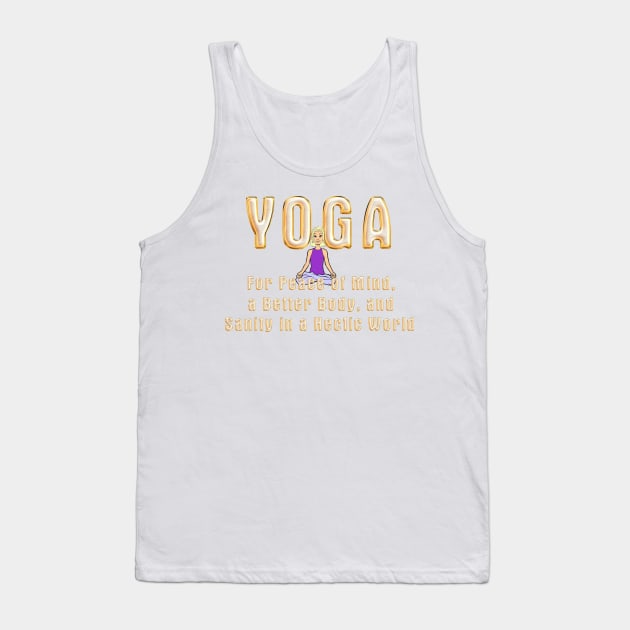 Yoga Slogan Tank Top by teepossible